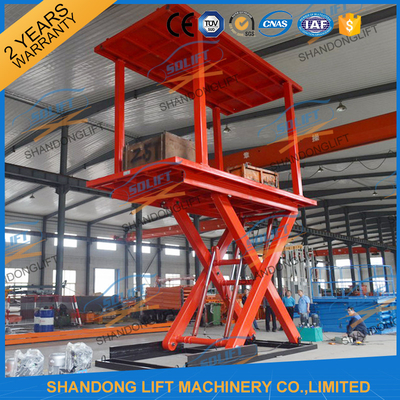 3 - 4m/min Elevador de carro de tesoura hidráulica com tratamento de superfície de pintura / galvanização