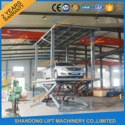 208V / 220V / 380V / 480V Double Platform Scissor Car Lift para fácil elevação de carros