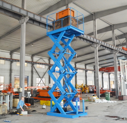 2T 5M elevador de tesoura para manuseio de materiais elevador de plataforma de tesoura hidráulica estacionária